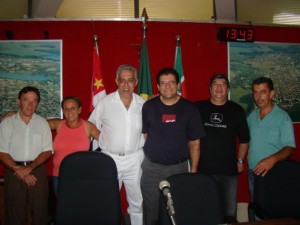 João Assis Leite, a funcionária Marlene, Dr. Cecílio, Dom Vilson, José Mendonça e José Lair