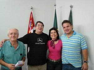 João Barbosa, José Mendonça, Maurília Landim e Branco Zanol durante encontro no Legislativo