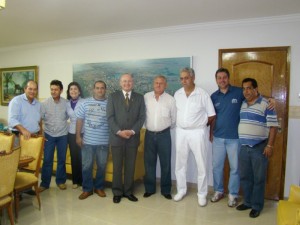 Dr. Ubiali ao lado das lideranças do PSB e com o prefeito municipal José Carlos Augusto em seu gabinete