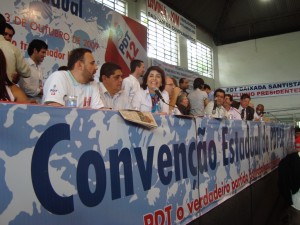 A Vereadora Maurilia Landim, durante Convenção Estadual do Partido