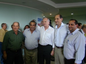 Os vereadores José Renato e José Antônio ao lado do Deputado Federal Dr. Ubiali, Paulo Skaf e Denir Barulho