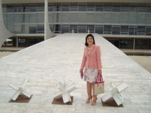 A vereadora Maurília Landim em visita ao Palácio do Planalto em Brasília