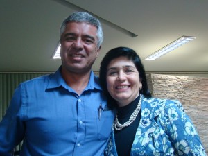 A presidenta da Câmara Maurilia Landim ao lado Deputado Major Olímpio Gomes