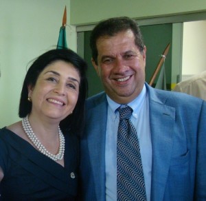 A vereadora Maurilia Landim ao lado do Ministro Carlos Lupi