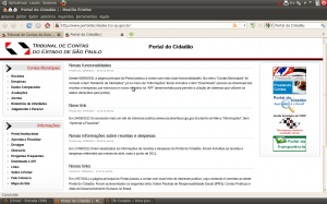 Foto mostra o site Portal do Cidadão já disponível 