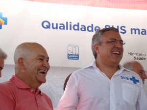 José Antônio ao lado do Ministro Alexandre Padilha na inauguração da Unidade Básica de Saúde “Antônio Manoel da Silva”