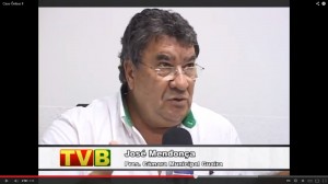 O presidente da Câmara José Mendonça durante entrevista à TV Barretos