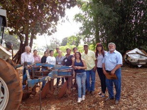 A vereadora Susete durante visita aos alunos do curso